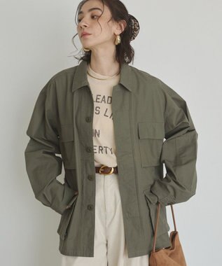WEGO 【ANGIE VINTAGE】ミリタリー シャツジャケット カーキ
