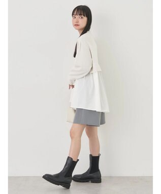 earth music&ecology プリーツヘムドッキングチュニック Ivory