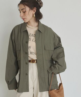 WEGO 【ANGIE VINTAGE】ミリタリー シャツジャケット カーキ