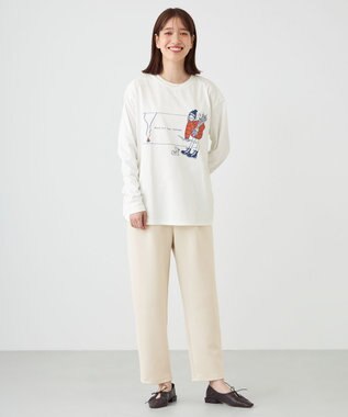 SHARE PARK LADIES 【LADIES】吸水速乾 フロントプリントTシャツ ホワイト