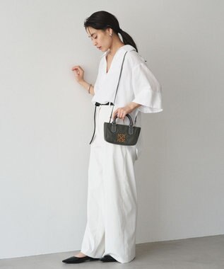 russet 《モノグラム刺繍》コーデュラナイロン2WAYミニショルダーバッグ（CE-1778） Gray