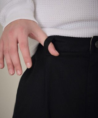 WEGO 【ユニセックス着用ITEM】ステッチカラーチノパンツ ブラック