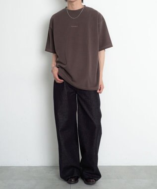 WEGO 【機能T】アクセ付きフォトグラフィックT（SS） ブラウンその他