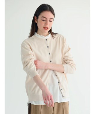 CRAFT STANDARD BOUTIQUE ２ＷＡＹクルーネックニットカーディガン Ivory