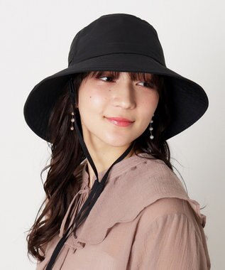 MOONBAT 【遮光ハット】フルラ (FURLA) サファリハット　遮光帽子 サイズ調整 ブラック