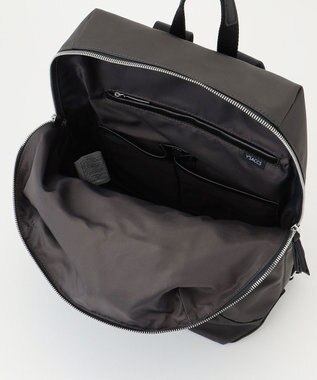 Y'SACCS ナイロン×リサイクルレザー　コンビマルチリュック グレー