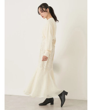 earth music&ecology 切替フラワースカート Ivory