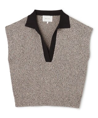 BEIGE， AGATE / バイカラー スキッパーニット Mix