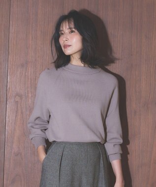 ANY 【洗濯機可能】しあわせタッチニットプルオーバー グレージュ