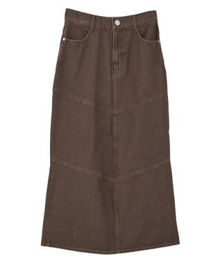 Green Parks デニムタイトロングスカート Brown