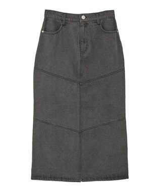 Green Parks デニムタイトロングスカート Black