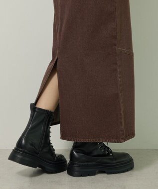 Green Parks デニムタイトロングスカート Brown