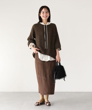 Green Parks デニムタイトロングスカート Brown