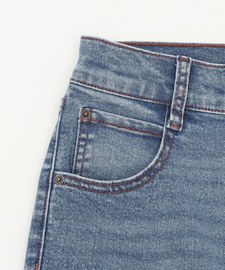 WEGO 【美脚パンツ】ストレッチフレアデニムパンツ デニム中濃色