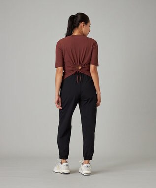 Chacott シアーワッフルハーフスリーブTシャツ ブラウン
