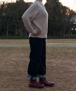 muuc 〈上質なカシミヤウール〉立体ケーブル編みプルオーバー〈しっとり柔らかい〉〈日本製〉〈オンオフ使えるきちんと感〉 ベージュ