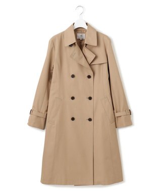 23区 L 【撥水加工】エアータンブラー TCギャバジン ロング トレンチコート キャメル系