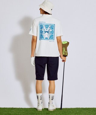 PW CIRCULUS 【吸水速乾 / UV遮蔽率99.5% UVカット / ストレッチ】【MEN】アニマルグラフィックモックT ゴルフ ホワイト系