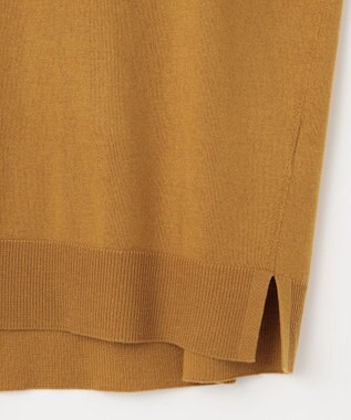 ANY SIS 【ウールブレンドシリーズ】フロント切替Vネック ニット マスタード