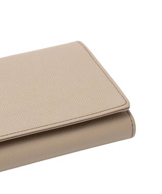 LANVIN en Bleu リュクサンブール かぶせ長財布 オールドローズ