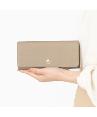 LANVIN en Bleu リュクサンブール かぶせ長財布 オールドローズ