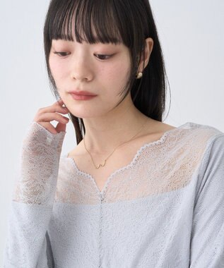 earth music&ecology 【吸湿発熱】【2WAY】あったかフェミニンインナー（２ｗａｙネック） Light Gray