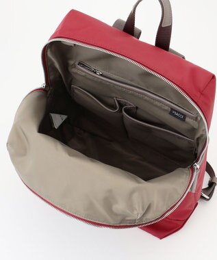 Y'SACCS ナイロン×リサイクルレザー　コンビマルチリュック ワイン