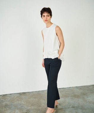 GRACE CONTINENTAL ヘムフリルカットトップ