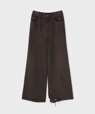 GRACE CONTINENTAL バギーデニムパンツ ブラウン