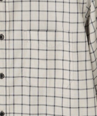 JOSEPH ABBOUD 【綿100％】ファインカウントシャンブレーチェックシャツ ライトグレー系4