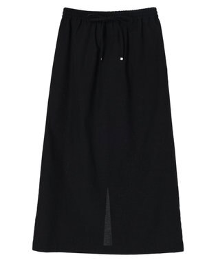 Green Parks 綿麻混イージータイトスカート Black