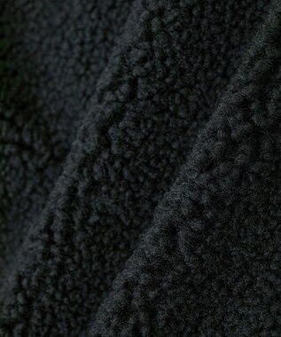 earth music&ecology ボアキルトミドルコート Black