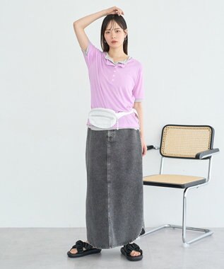 earth music&ecology ライトリップストップウエストポーチ Off White