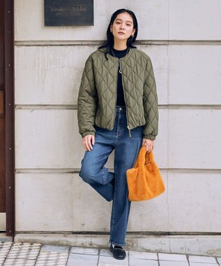 ANY L モールキルトブルゾン カーキ