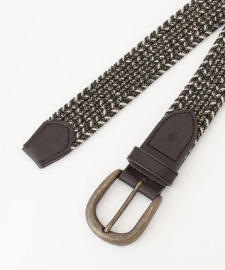 JOSEPH ABBOUD 【ストレッチ/日本製】 ストレッチMIX メッシュ ベルト ダークグリーン系