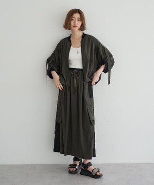 YECCA VECCA 【UVカット/接触冷感/遮熱】COOL5分袖MA-1 Charcoal Gray