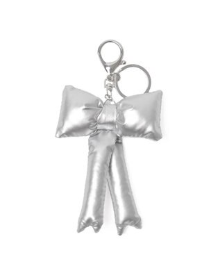 WEGO クッションリボンキーホルダー シルバー