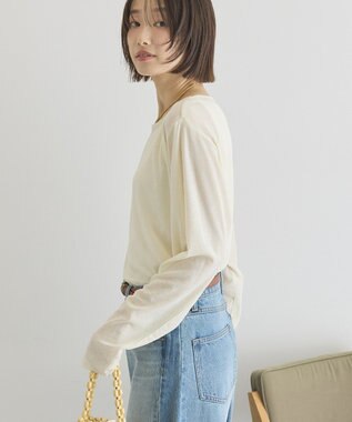 AMERICAN HOLIC ラウンドカットシアープルオーバー Light Yellow