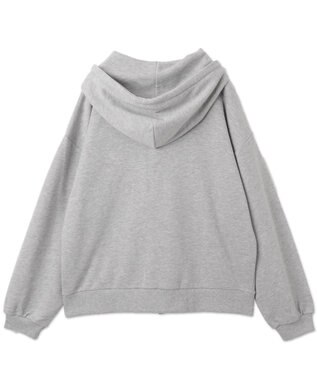 WEGO ナンバリングビッグジップパーカー 杢グレー