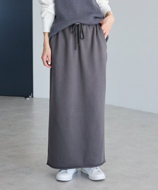 CRAFT STANDARD BOUTIQUE ダブルウェストカットソーロングスカート Dark Gray