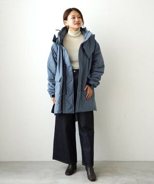 KWD 【日本製/高品質ダウン】DOWN MONSTER JACKETグリーンダウン ダウンモンスタージャケット ブルーグレー