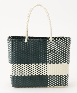 ANY ラインメルカドバッグ グリーン×グレージュ