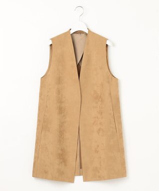 J.PRESS LADIES S ソフィーヌスエード ジレ キャメル系