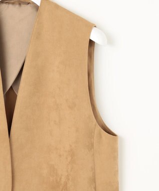 J.PRESS LADIES L ソフィーヌスエード ジレ キャメル系