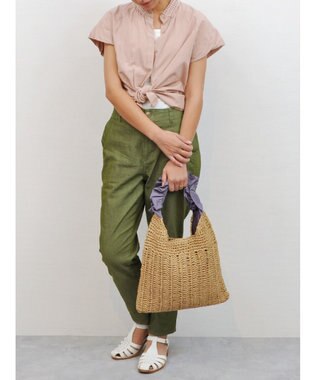 UNBILLION cachecache フリルワンハンドルペーパー手編みトート ラベンダー