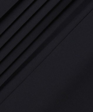 J.PRESS LADIES ノルディス2wayジョーゼット フロントプリーツ ワンピース ネイビー系