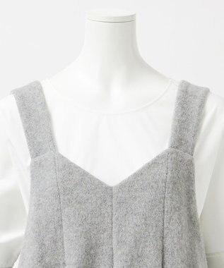 23区 【GOLD LABEL】シャギーウール ワンピース グレー系