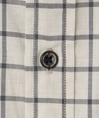 JOSEPH ABBOUD 【綿100％】ファインカウントシャンブレーチェックシャツ ライトグレー系4