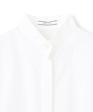 BEIGE， 【洗える】MAGNOLIA / ゴールド釦コットンショート丈ブラウス White