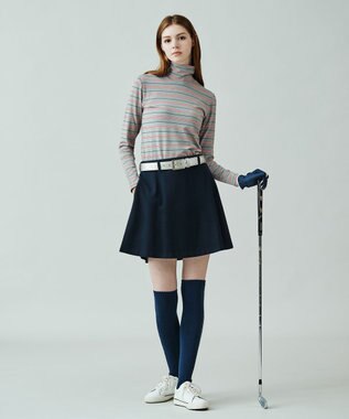 23区GOLF 【WOMEN】エニワイズ ボーダー カットソー ライトグレー系1